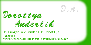 dorottya anderlik business card